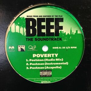 12inchレコード POVERTY / POSTMAN (b/w ICE CUBE / NO VASELINE)