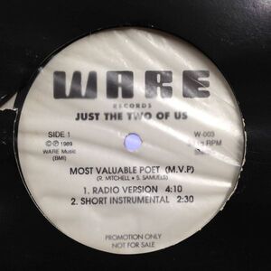 12inchレコード JUST THE TWO OF US / MOST VALUABLE POET (M.V.P.)(再発)