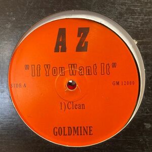 12inchレコード　 AZ / IF YOU WANT IT