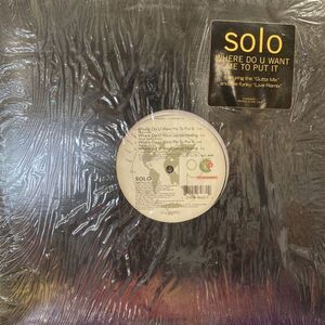 12inchレコード　 SOLO / WHERE DO YOU WANT ME TO PUT IT ON