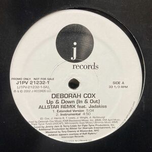 12inchレコード　 DEBORAH COX / UP & DOWN REMIX feat. JADAKISS
