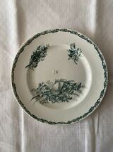 フランスアンティーク クレイユモントローの平皿プレートD ヴィンテージ ブロカント蚤の市ビンテージ陶器_画像1