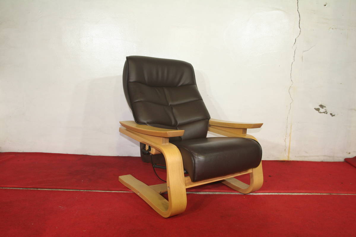 FUJI FURNITURE 冨士ファニチア 本革デスクチェア ロッキング機構