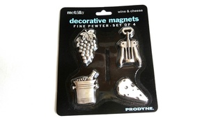 pyu-ta- made magnet wine & cheese :decorative magnets wine & cheese