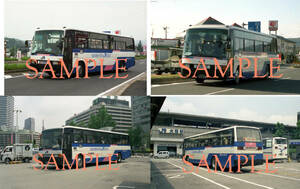 Ｆ【バス写真】Ｌ版４枚　西日本JRバス　エアロバス　中国ハイウェイバス