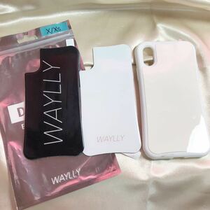 訳あり　未使用品　WAYLLY 着せ替え 耐衝撃 iPhoneX iPhoneXs 5.8インチ　カバー　ケース ハート柄　iPhoneケース　耐衝撃　ウェイリー