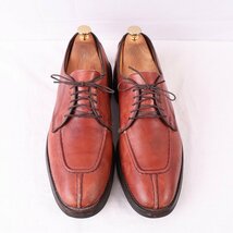 アレンエドモンズ 9 D Uチップ 茶 ブラウン dellwood レザー ALLEN EDMONDS メンズ アメリカ靴 中古靴 古着 ds2948_画像2