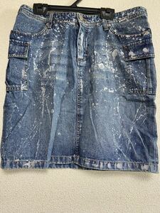 E hyphen world gallery Denim skirt paint lady's i- high fn