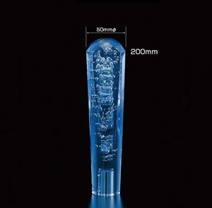 シフトノブ　ダイヤモンドカット　泡　ブルー（青）　長さ200mm　12×1.25　トラック