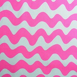 ★11号キャンバス♪tekinikiなみボーダー(チェリーピンク×ミントブルー)♪110×30★【NE1425-B】