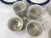 MILANO CRANBERRY　陶器製　中皿　小皿　マグカップ　4客揃　モーニングセット　未使用_画像7