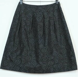 AUSTIN REED Austin Lead * rose flocky print .femi person! skirt spring autumn black series size 38 put on turning power eminent letter pack post service possible w3880