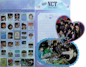 NCT エヌシーティー グッズ レターセット 27点セット (記念切手 スタンプ ステッカー 24点 + 便箋3枚)