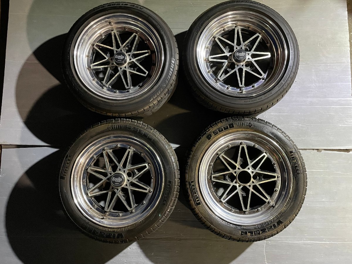 WORK EQUIP 03 14インチ 9J オフセット-6 ゴールド 中古 深リム