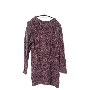 レディース トップス ニット 長袖 冬服 赤 レッド Lサイズ