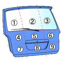 ステラ LA100F リア ゲート バック ドア パネル 67005-B2B11 B67_画像7