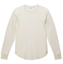 長袖 Tシャツ L ヘザー グレー カットソー 長袖Tシャツ ワッフル素材 綿100 10.3オンス 厚手 無地 無地T コットン A486 灰 灰色_画像6