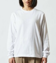 長袖 Tシャツ XL パステル エメラルド 袖リブ 綿100 5.6オンス 無地 無地T 長袖Tシャツ ロンT 丸首 クルーネック コットン A513 LL 2L 水色_画像3