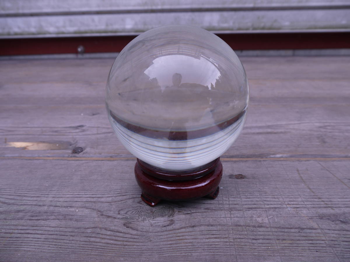 CC1 無色透明 水晶玉 20cm 10.7Kg ガラス玉クリスタル占い縁起風水