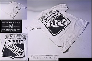 BXH ★ バウンティハンター ★ Tシャツ ★ BOUNTY HUNTER ★ 白 ★ M ★ 厚地 ★ 胸ポケット ★ 綿100% ★ 使用感 擦れ あり ★ 中古品 ★