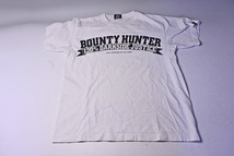 BXH ★ バウンティハンター ★ Tシャツ ★ BOUNTY HUNTER ★ 白 ★ S ★ 120％ DARKSIDE JUSTICE ★ 綿100% ★ 使用感あり 襟汚れ★ 中古品_画像3