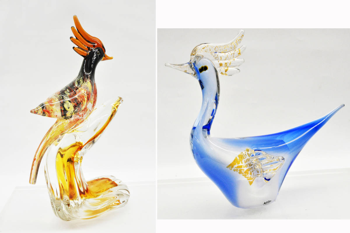 ☆定価から30%オフ☆ マルティグラス 水辺で佇む2羽の鳥のつがい