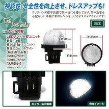 ソリオ MA15S/MA26S/MA36S ハスラー MR31S/MR41S ナンバー灯 ライセンスユニット 9発 SMD 高輝度 適合純正品番 35910-75F21 35910-75F22_画像2