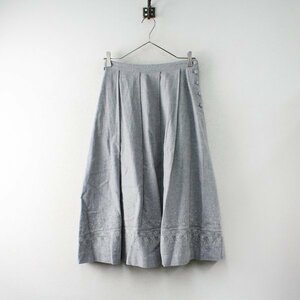  close year item Mademoiselle NONNONmado moa zeru non non nappy cotton embroidery pleated skirt L/ top gray flair [2400013001809]