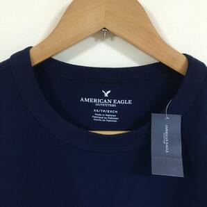 セール! 残り2点! 正規品 本物 新品 アメリカンイーグル 鹿の子 ピケ Tシャツ 知的な ネイビー 紺 AMERICAN EAGLE シルエット綺麗 XS (Sの画像1