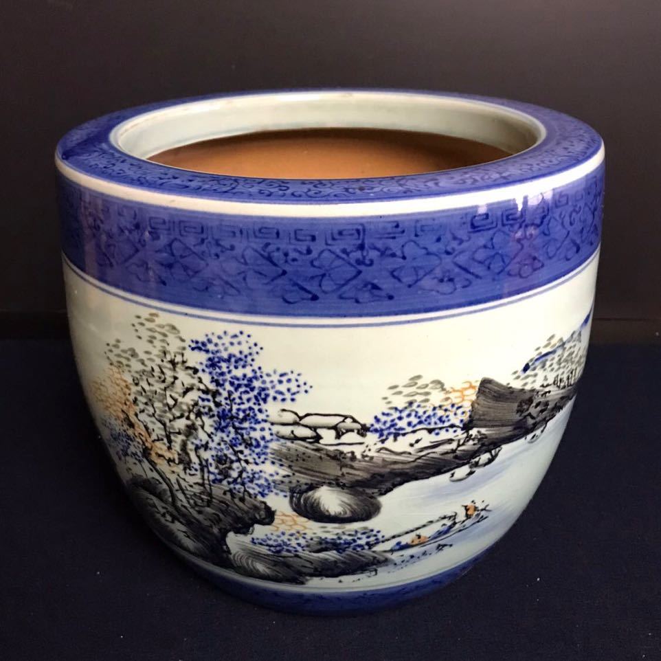 ヤフオク! -火鉢 陶器 染付の中古品・新品・未使用品一覧