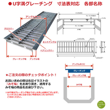 U字溝用グレーチング HGU-120-25 適正溝幅 120mm (適応車種：大型トラック) 法山本店_画像3