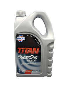 送料無料 20L×1缶 日本正規品 FUCHS TITAN SUPERSYN LONGLIFE SAE 0W40 ACEA A3/B4 フックス タイタンスーパーシン ロングライフ