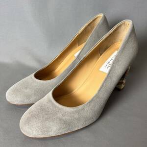 39. Macintosh firosofi- suede pumps round tu24cm gray MADE IN JAPAN heel pumps 