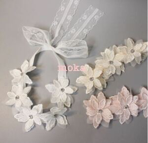  new goods Katharine kote-ji cream color hair band flower . half birthday . birthday wedding hair accessory kachu-m