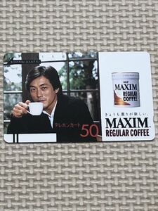 [Неиспользованная] Телефонная карта Koichi Iwaki обычный кофе Maxim Agf