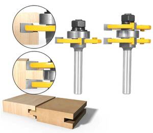  woodworking groove router bit trimmer axis car nk6.35mm cutter endmill f rice join board cut 2 pcs set 