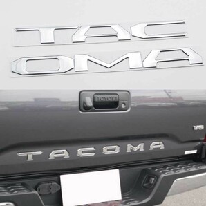 2016+ トヨタ タコマ TACOMA リアテールゲート インサート エンブレム メッキ クローム 3D立体 米国の画像1