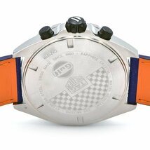 1円～ タグホイヤー TAG Heuer フォーミュラ1 Formula1 クロノグラフ CAZ101N ガルフ ブルー オレンジ 革ベルト クオーツ メンズ 腕時計_画像2