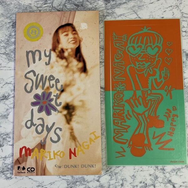 永井真理子 8センチCD 中古 ステッカー付き レンタル落ち マイ スイート デイズ」my sweet days /DUNK! DUNK!