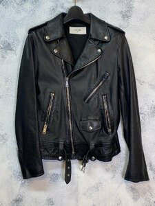 *CELINE Celine * Classic Biker car fs gold rider's jacket 2E158599E black 