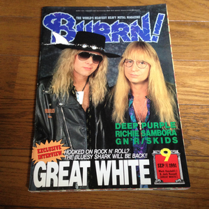 デッドストック シンコーミュージック BURRN! 1991年9月号 GREAT WHITE OZZY OSBOURNE BAND