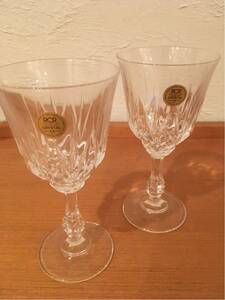  Europe Wo antique Italy made crystal wine glass 2 set 