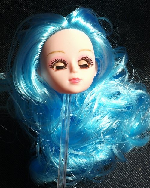 Cabeza de muñeca 1/6 Cabeza personalizada OJO 3D Ojos móviles Ojos cerrados Azul claro B, muñeca, Muñeca de personaje, Muñeca personalizada, partes
