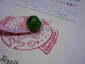 とんぼ玉　トンボ　中国　ガラス　みどり緑　no.291 大体20mm　ビーズ　ネックレス　コレクション
