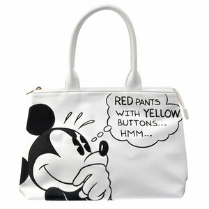  Disney Mickey Mouse (L) tote bag ( white ) Mickey Mouse tote bag Disney store 