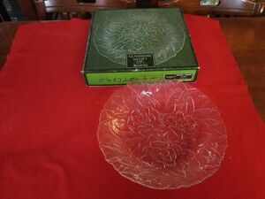 昭和レトロ　佐々木硝子　花の集い　コンポート　大皿　Sasaki Glass