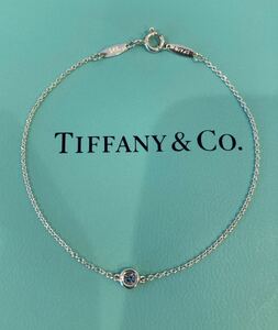 新品 正規品 ティファニー tiffany&co ブレスレット アクアマリン シルバー カラーストーン バイザヤード スターリングシルバー