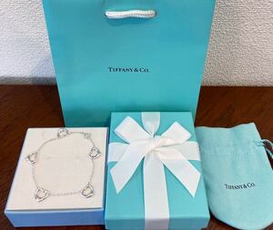 新品 正規品 ティファニーアンドコー　TIFFANY&Co. ブレスレット ファイブハート　シルバー ケース 巾着 紙袋 リボン ハート