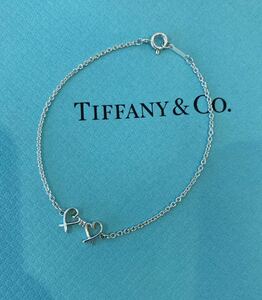 新品 正規品 ティファニー tiffany&co ブレスレット 　　ダイヤモンド ラヴィングハートシルバー ケース 巾着 紙袋 リボン ハート ダイア