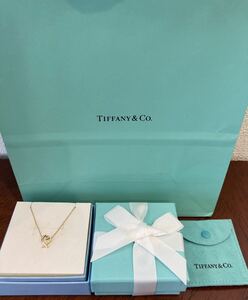 新品 正規品 ティファニー tiffany&co ネックレス　ラヴィングハート ゴールド 750 k18 箱 巾着 紙袋 リボン プレゼント　ハート